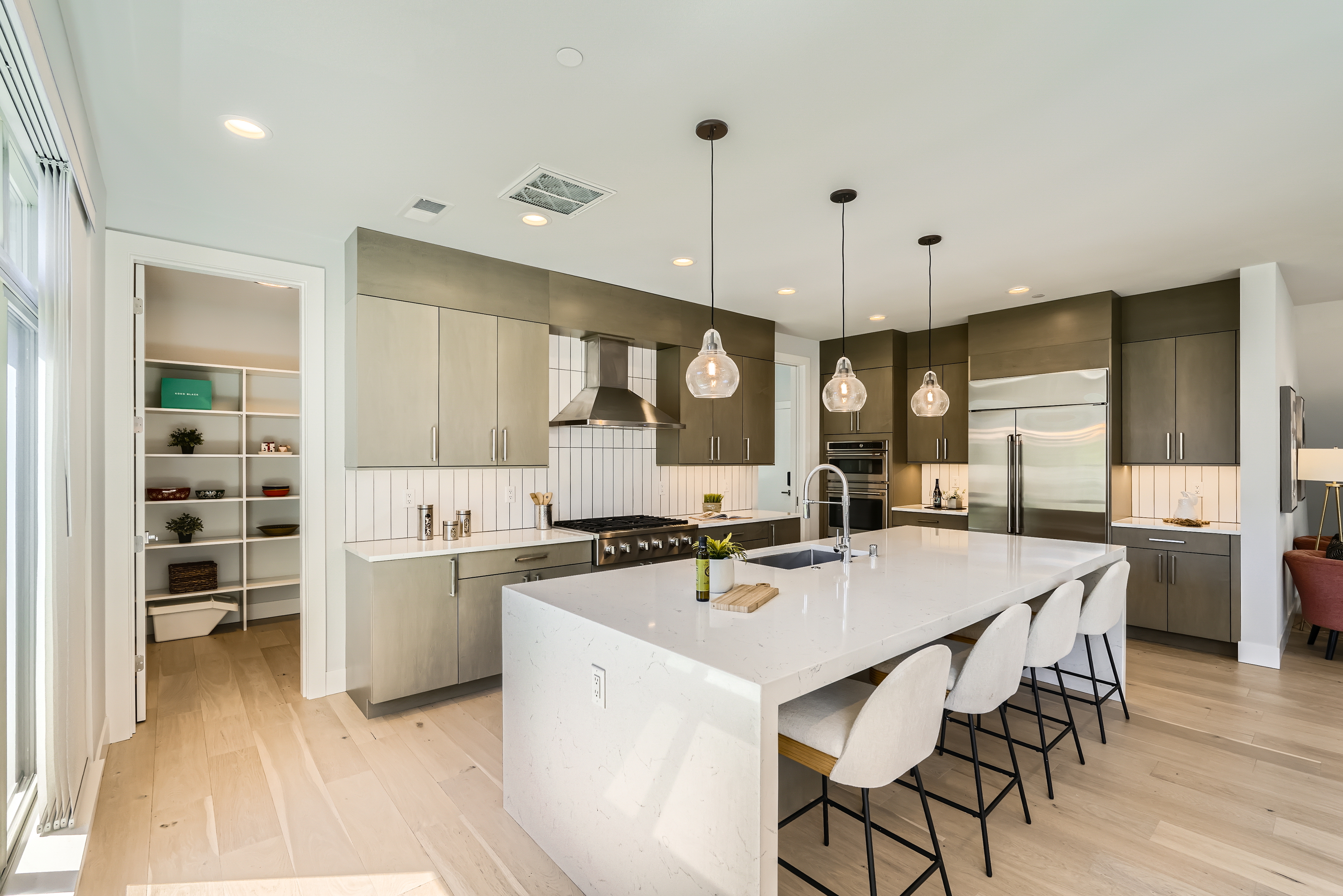 Beautifully staged kitchen showcasing our property presentation